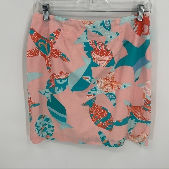 Lilly Pulitzer Women's White Label Mini Skirt Peach Creamsicle Size 8 Starfish - Picture 7 of 7